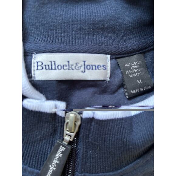 Bullock & Jones XL Zip Up Sweatshirt Navy Blue L/S Full Zip Jacket NWT - Picture 6 of 6